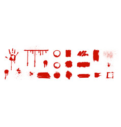 Realistic Red Blots Set