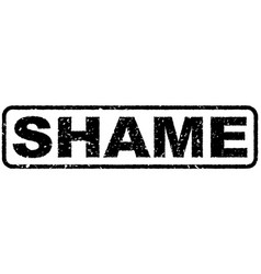 Word Shame Black Letters Stamp Isolated On White