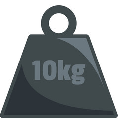 10 Kg Force Weight Icon Flat Isolated