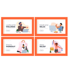 Healthy Habits In Workplace Landing Page Template