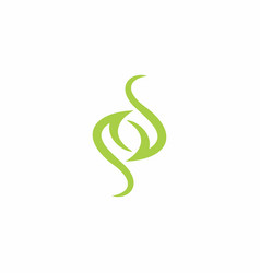 Letter S Leaf Logo Simple