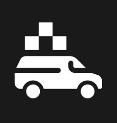 Minivan Taxi Dark Mode Glyph Ui Icon