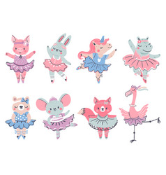 Ballet Animals Bunny Fox And Unicorn Ballerina