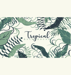 Tropical Green Jungle Leaves Background