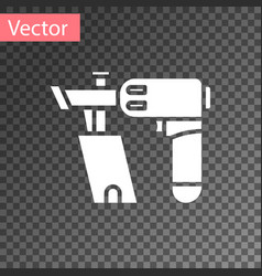 White Nail Gun Icon Isolated On Transparent