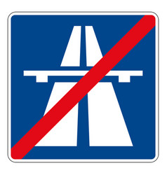 330a2 End Autobahn German Road Sign