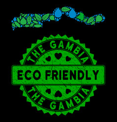 Eco Green Collage The Gambia Map And