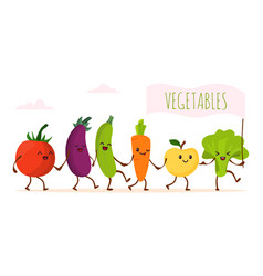 Funny Cartoon Vegetable Walking