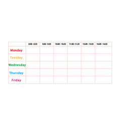 Weekly Agenda Multicolor Schedule