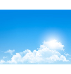 Background with blue sky and clouds backgrounds Vector Image