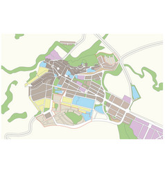 Fictional Colored Highly Detailed Land Use Map