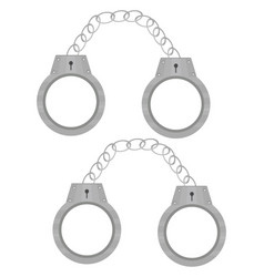 Prisoner Handcuffs On A White Background