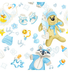 Seamless Pattern Clothing Toy And Stuff Its