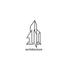 Architect Logo Building Line Company Design