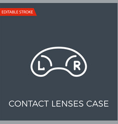 Contact Lenses Case Thin Line Icon