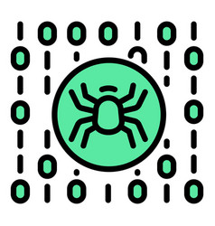 Cyber Bug Icon Outline Ddos Code