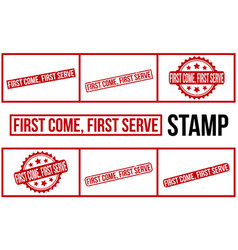 First Come Serve Rubber Grunge Stamp Set