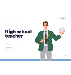 High School Teacher Concept For Landing Page