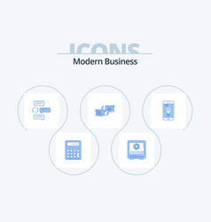 Modern Business Blue Icon Pack 5 Icon Design Auto