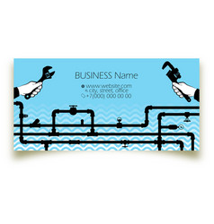 Plumber Business Card For Plumbing Repair Work