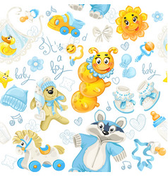 Seamless Pattern Clothing Toy And Stuff Its