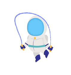 Astronaut Jumping With Skipping Rope