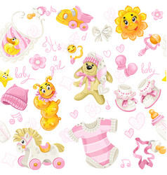 Seamless Pattern Clothing Toy And Stuff Its