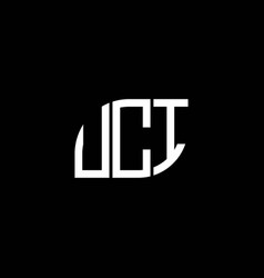 Uci Letter Logo Design On Black Background