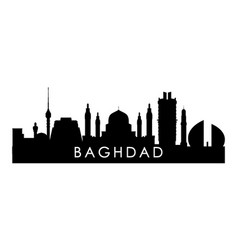 Baghdad Skyline Silhouette Black City