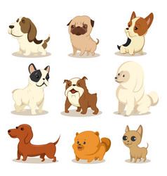 Cute Funny Dog Cartoon Set