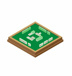 Mahjong Board Table Game Isometric