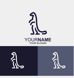 Mongoose Line Type Logo Design Symbol