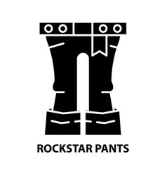 Rockstar Pants Icon Black Sign