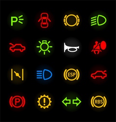 Car dashboard icons Royalty Free Vector Image - VectorStock