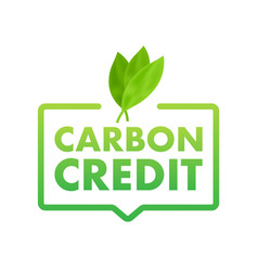 Carbon Credit Sign Label Co2 Emission Reduction