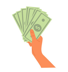 Hand Holding Paper Money Business Icon