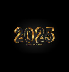 Happy New Year 2025 Background With 3d Golden