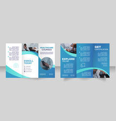 Health Care Courses Trifold Brochure Template