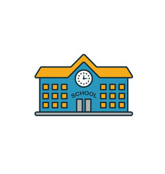 School outline icon creative design from Vector Image