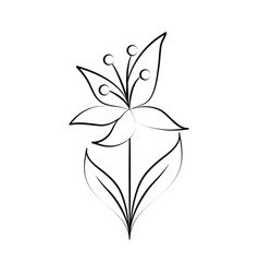 Minimalist Flower Leaves Tiny Tattoo Design Line