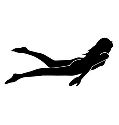 Woman Swimmer Silhouette High Quality