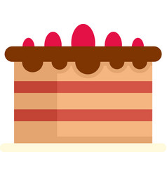 Protein Cake Icon Flat Isolated