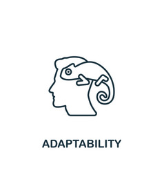 Adaptability Icon Monochrome Simple Life Skills