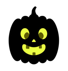 Pumpkin Silhouette Smiling Facial Expression