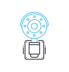 Surveillance Camera Line Icon Outline Symbol