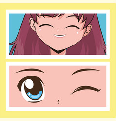 Close Up Anime Face Girl