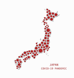 Covid19-19 Virus Pandemic In Japan Country Map