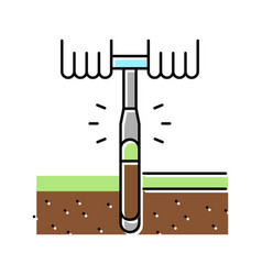 Drilling Tool For Soil Testing Color Icon