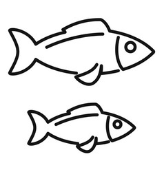 Fish Farm Factory Icon Outline Style