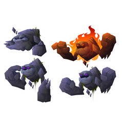 Golem Cartoon Character Stone Mythical Monster